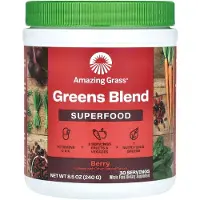 Amazing Grass , Grøn Blend Superfood, Jordbær, 8,5 oz (240 g)