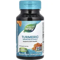 Nature'S Way , Kurkuma, Premium Ekstrakt, 500 mg, 60 Vegan Tablets