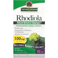 Natures Answer , Rhodiola, 100 mg, 60 Vegetariske Kapsler
