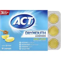 ACT , Tør Mund Lozenges med Xylitol, Honning-Limon, 36 Lozenges