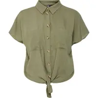 Pieces Pcpia Linen Blend Kortærmet Skjorte