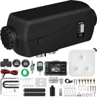 Vevor 5KW Luft Diesel Varmeapparat 12V Diesel Parkeringsvarmer LCD Kontakt 5KW Diesel Varmeapparat Lyddæmper til RV Autocamper Trailer Lastbiler Både