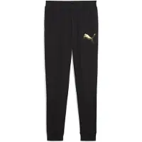 Puma ESS METALLIC Sweatpants Women, Clothing, Black/Metallic Gold, S