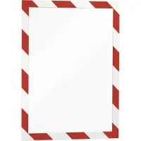 Durable Inforamme DURAFRAME SECURITY A4, rød/hvid - 2 stk./pakke
