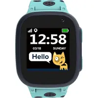 Canyon Kids Sandy KW-34 - Smart ur med rem - silikone - skærm 1,44 - 32 MB - Bluetooth - 0,08 Megapixel kamera - 42 g - blå/grå