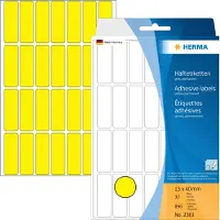 Herma - Papir - mat - permanent klæbemiddel - gul - 13 x 40 mm 896 etikette(r) (32 ark x 28 etiketter