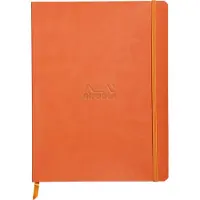 Rhodia Rhodiarama SoftCover Notesbog - 80 forede ark - 9 3/4 x 7 1/2 - Mandarinomslag 117514C