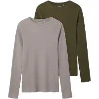 TWO SOON Bluser & t-shirts grå / grøn