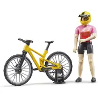BRUDER Figur m. Cykel - bworld - Cykelrytter - Kvinde - 63111 - - OneSize - Legetøjsfigur