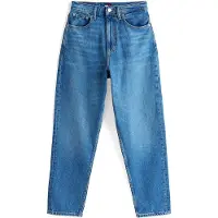 Tommy Hilfiger Tommy Jeanstil kvinder. DW0DW19245 Jeans Mom Uh Tpr Ch0130 blå (29/32), Casual, Denim, Økologisk bomuld, Bæredygtig