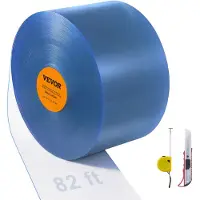 Vevor Strip Gardin PVC Dør Gardin 82' x 8" Roll Cooler Fryser Klar plast