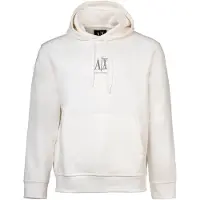 Armani Exchange A|X Armani Exchangetil mænd. XM000369AF10818U0009 Hvid lamineret hættetrøje i bomuldspolyester med stretch og hætte (L), Casual, Sport, Mult