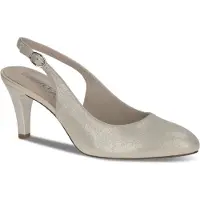 Caprice sling pumps, gold, made of Leather with Funnel heel, Size 40