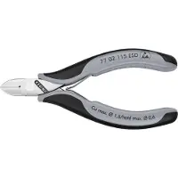 Knipex KP-7702115ESD, Diagonal tang, 1,1 cm, 1,4 cm, 7,5 mm, 1,6 mm, Beskyttelse mod elektrostatisk udladning (ESD)