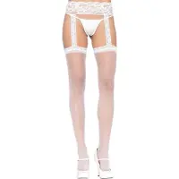 Leg avenue Hvide stocking med hofteholder
