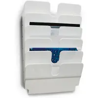 Durable FLEXIPLUS - Litteraturholder - vægmonterbar - 6 rum - for A4 - hvid