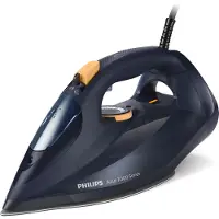 Philips Azur 7000 Series DST7060 - Dampstrygejern med automatisk afbrydelse - såleplade: SteamGlide Elite - 3000 W - mørkeblå/gul