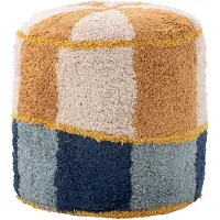 Bloomingville Puf - 40x35 cm - Kio - Blå - - OneSize - Puf