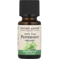 Natures Answer , 100% Reinskilt Organisk Essential Oil, Peppermint, 0.5 fl oz (15 ml)