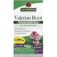 Natures Answer , Valerians Rod, 180 Vegetariske Kapsler (500 mg per Kapsel)