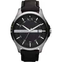 Armani Exchange Analogt ur sort / sølv
