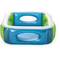 Bestway 51132, Oppustelig pool, 565 L, Firkant, 6 År, Vinyl, Flerfarvet
