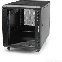 StarTech.com Startech 12U AV Rack Cabinet - Network Rack with Glass Door - 19 inch Computer Cabinet for Server Room or Office (RK1236BKF) - Rack kabinet - sort - 12U - 36