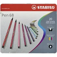 Stabilo Pen 68 Arty, metalæske med 20 farver