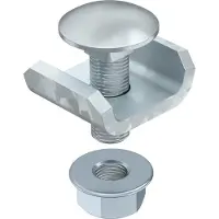 OBO Samle beslag for Gitterbakke serie SGR 6 mm, Varmgalvaniseret, inklusiv M8 x 25 bolt med møtrik. - (20 stk.)