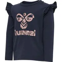 Hummel Bluse - hmlArtemis - Black Iris/Rosa m. Logo/Flæser - - 1 år (80) - Bluse