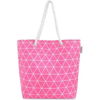 Normani Strandtaske pink / hvid