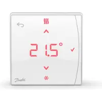 Danfoss Icon2 RT trådløs rumtermostat m/display og infrarød gulvsensor t/montering