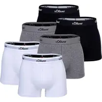 s.Oliver Boksershorts grå-meleret / sort / hvid