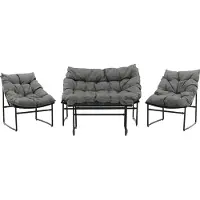 Ebuy24 - Sofagruppe Tina - Sort - Loungemøbler - - Homeroom
