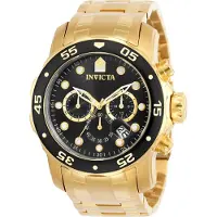 Invicta Herreur 0072 Pro Diver Sort/Gul guldtonet stål Ø48 mm