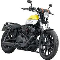Falcon Double Groove Udstødning XV950R 14-, MED KAT,SORT