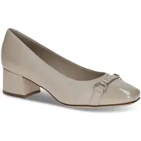 Caprice Pumps, beige, made of Leather and textile with Trapeze heel, Size 41