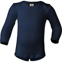 Engel Body l/æ - Uld/Silke - Navy - - 74/80 - Body L/Æ