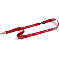 Durable Tekstilhalsbånd 20 VISITOR rød - (10 stk.)