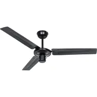 CasaFan TRISTAR-Z 120 SW Flügel Schwarz Loftsventilator 59 W (Ø x H) 122 cm x 270 mm Sort Vinterdrift