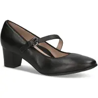 Caprice Pumps, black, made of Leather with Block heel, Size 40
