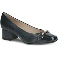 Caprice Pumps, blue, made of Leather and textile with Trapeze heel, Size 38