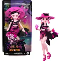 Monster High Scare-adise Island Draculaura Dukke med badedragt Sarong og strandtilbeh?r som Hat Solcreme og Tote