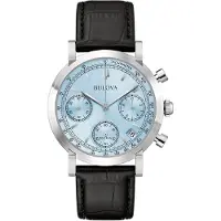 Bulova Herreur 96B456 Classic Blå/Læder Ø39 mm