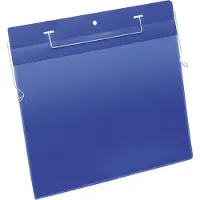Durable Lagerlomme med wirebeslag A4 tværformat 311x280 mm blå - (50 stk.)
