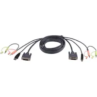 Aten 2L-7D03UI - Video / USB / lydkabel - USB, mini-phone stereo 3.5 mm, DVI-D (han) til mini-phone stereo 3.5 mm, USB Type B, DVI-D (han) - 3 m - for CS1768