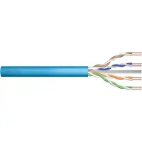 Digitus Professional - Installationskabel - 50 m - 6.3 mm - UTP - simplex - CAT 6a - halogenfri, solid - lyseblå, RAL 5012