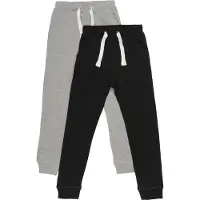Minymo Sweatpants - 2-pak - Sort/Gråmeleret - - 10 år (140) - Sweatpants