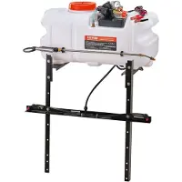 Vevor ATV-punktsprøjte, 60 l ATV/UTV-spredsprøjte med dyse, 12 V pumpeukrudtssprøjte med vandtank, flowhastighed på 1,9 GPM, justerbar 0-72 PSI, 20 fods slange, hvid