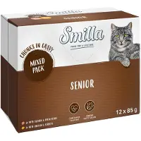 Smilla Senior Bidder i sauce med grøntsager portionsposer - Mixpakke (48 x 85 g)